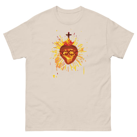 Sacred Heart of Jesus (yellow/brown image)